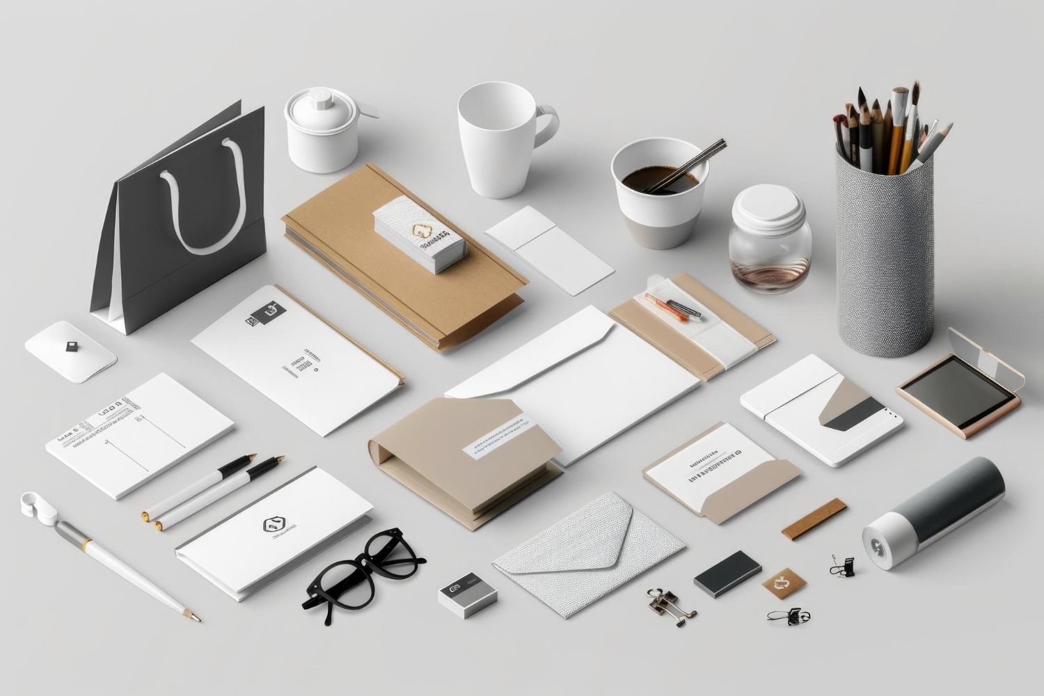 a layout of logo mockup